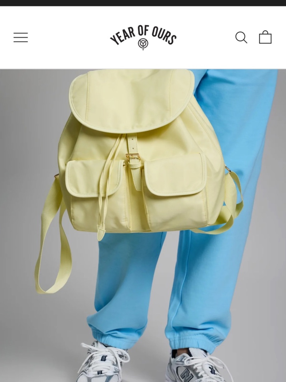 Year of Ours Yellow Casual Backpack